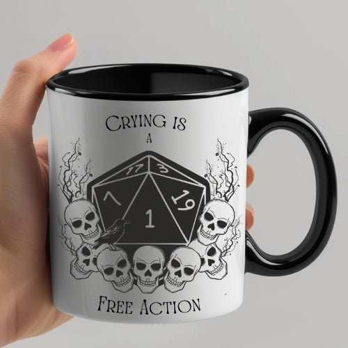 Crying is a Free Action Mug