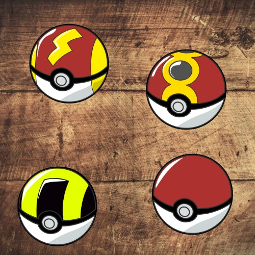 Set of 4 Pokeball Drinks Coasters