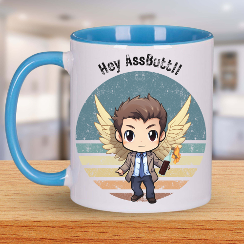 SPN Castiel Mug - Hey Assbutt!